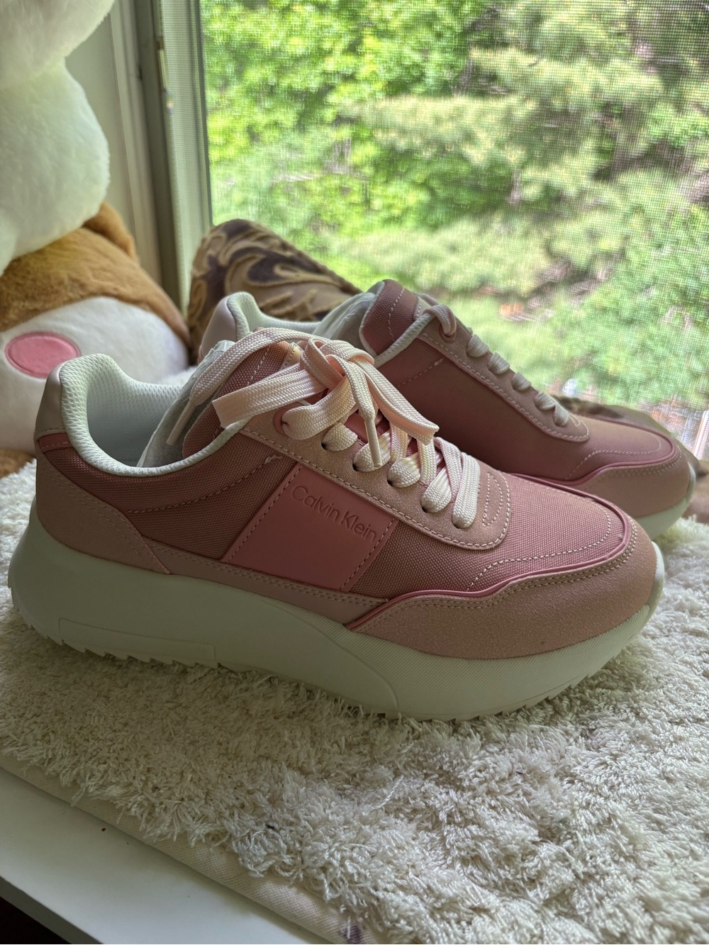Calvin Klein Blush Pink Platform Sneakers for Women